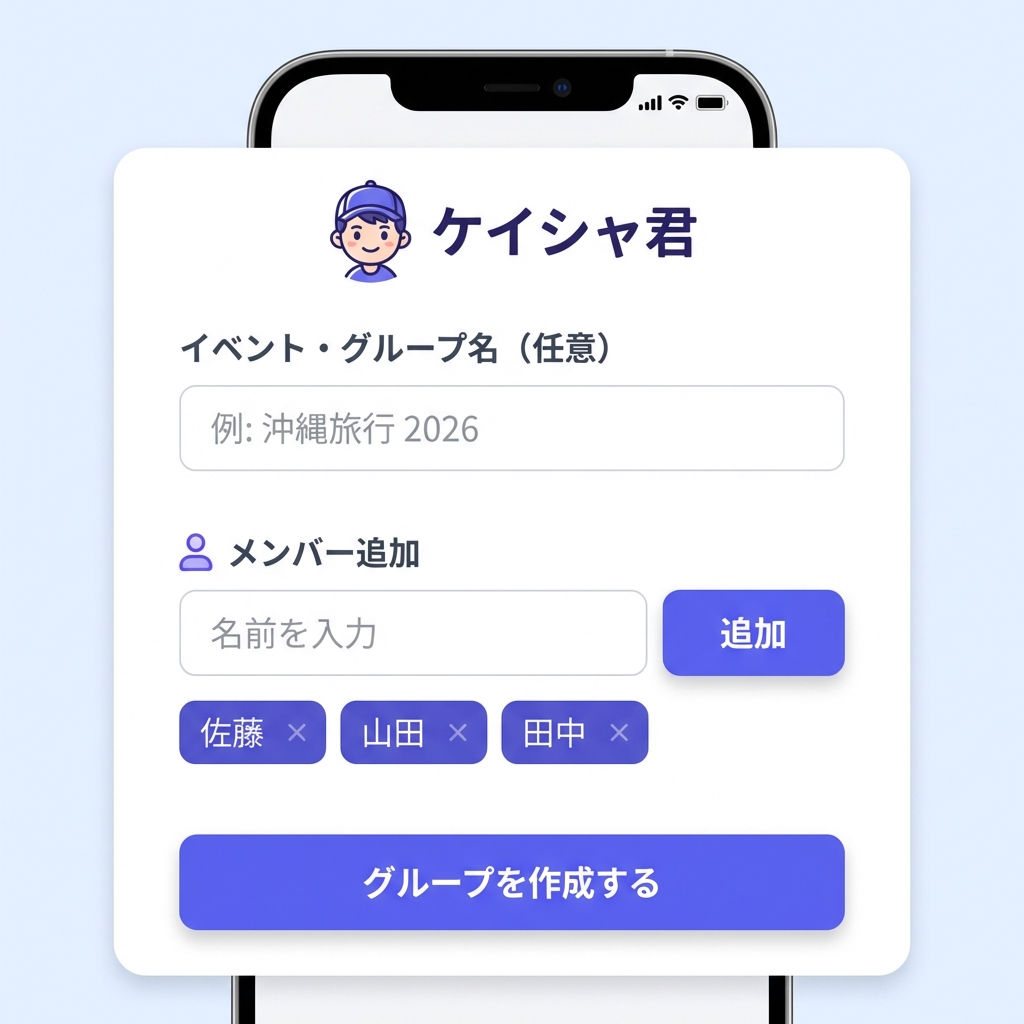 グループ作成画面